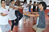 Learning basics of Yakshagana in Udupi to blend with an English play